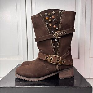 TYPE Z Yule Black Rooster Brown Boots Size 9M